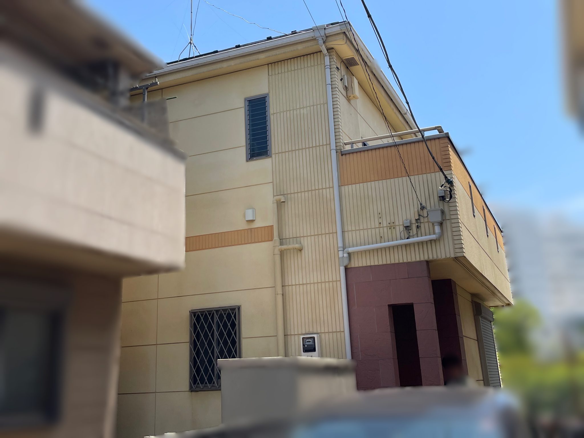 草加市　T様　外壁塗装工事　施工事例　施工前